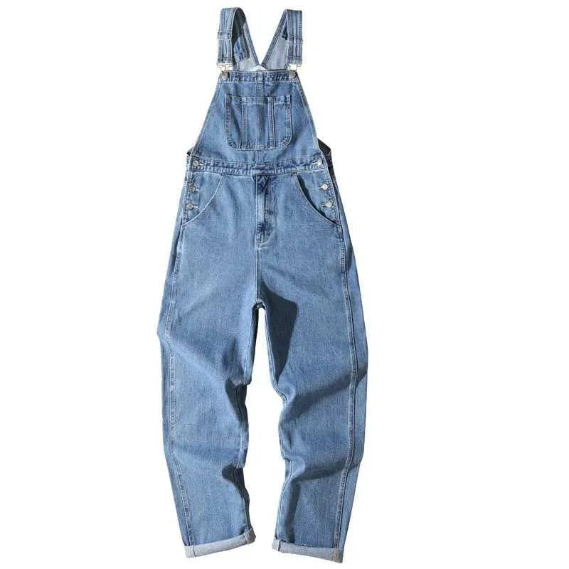 Men's Jeans Men Denim Jumpsuit Straight Fashion Jeans Suspenders Overalls Pants