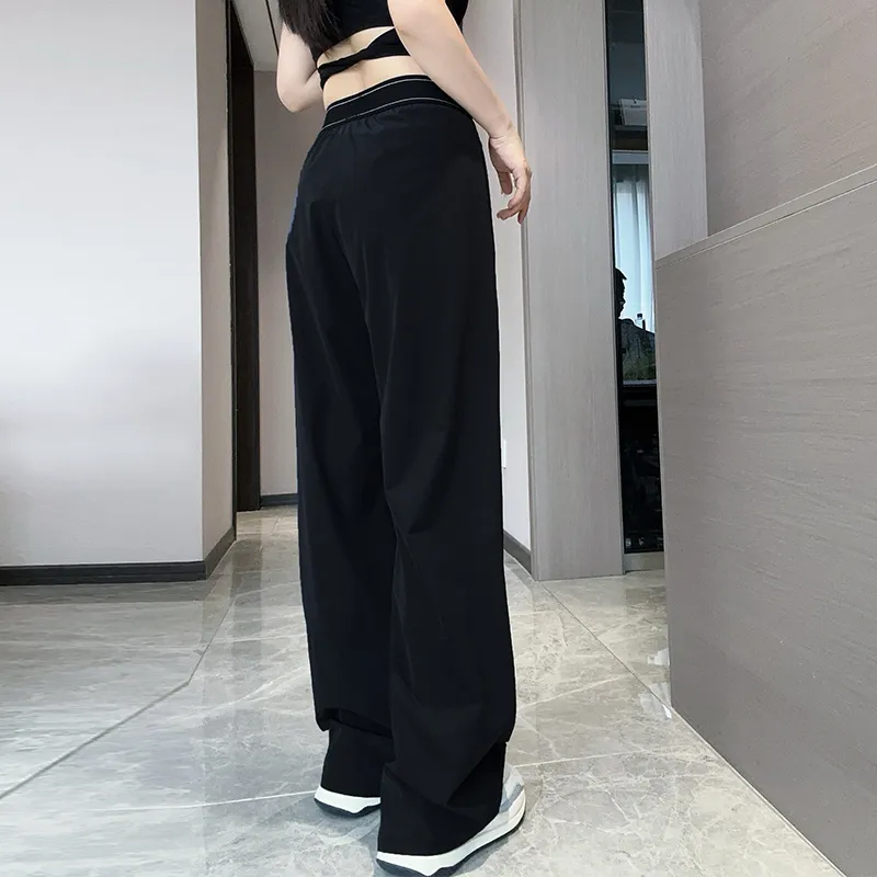 Sweatpants Pants Woman Sport Suit Full Length High-Waist Loose CasualJogger Wear Pockets
