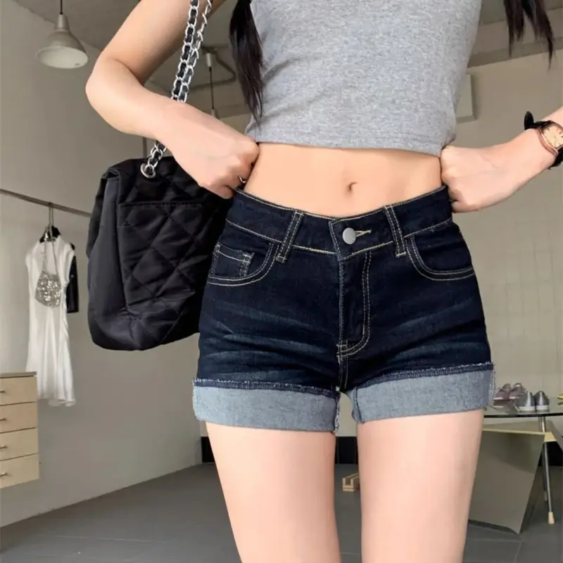 Female Short Jeans Pants Classic Aesthetic Women's Denim Shorts