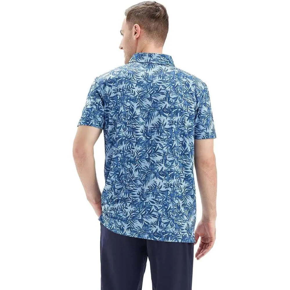 Men Polo Shirt Fashion Trends Moisture Wicking Dry Fit Print Performance Athletic Casual Golf Polo Shirts For Men Casual Tops Summer Clothes Short Sleeve