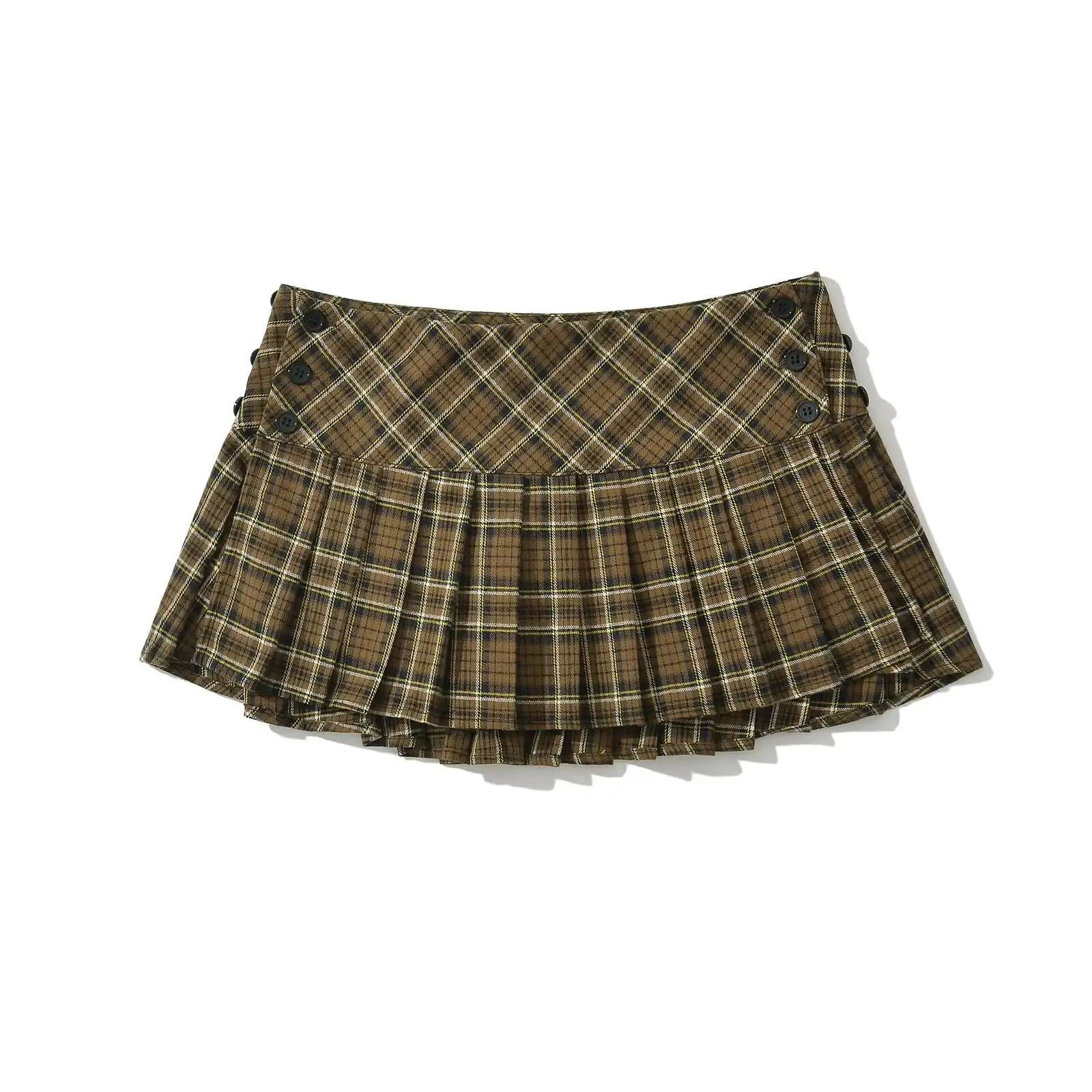 Summer Mini Skirts For Woman Vintage Fashion For Women Short Skirts Pleated Plaid Skirts Preppy Style