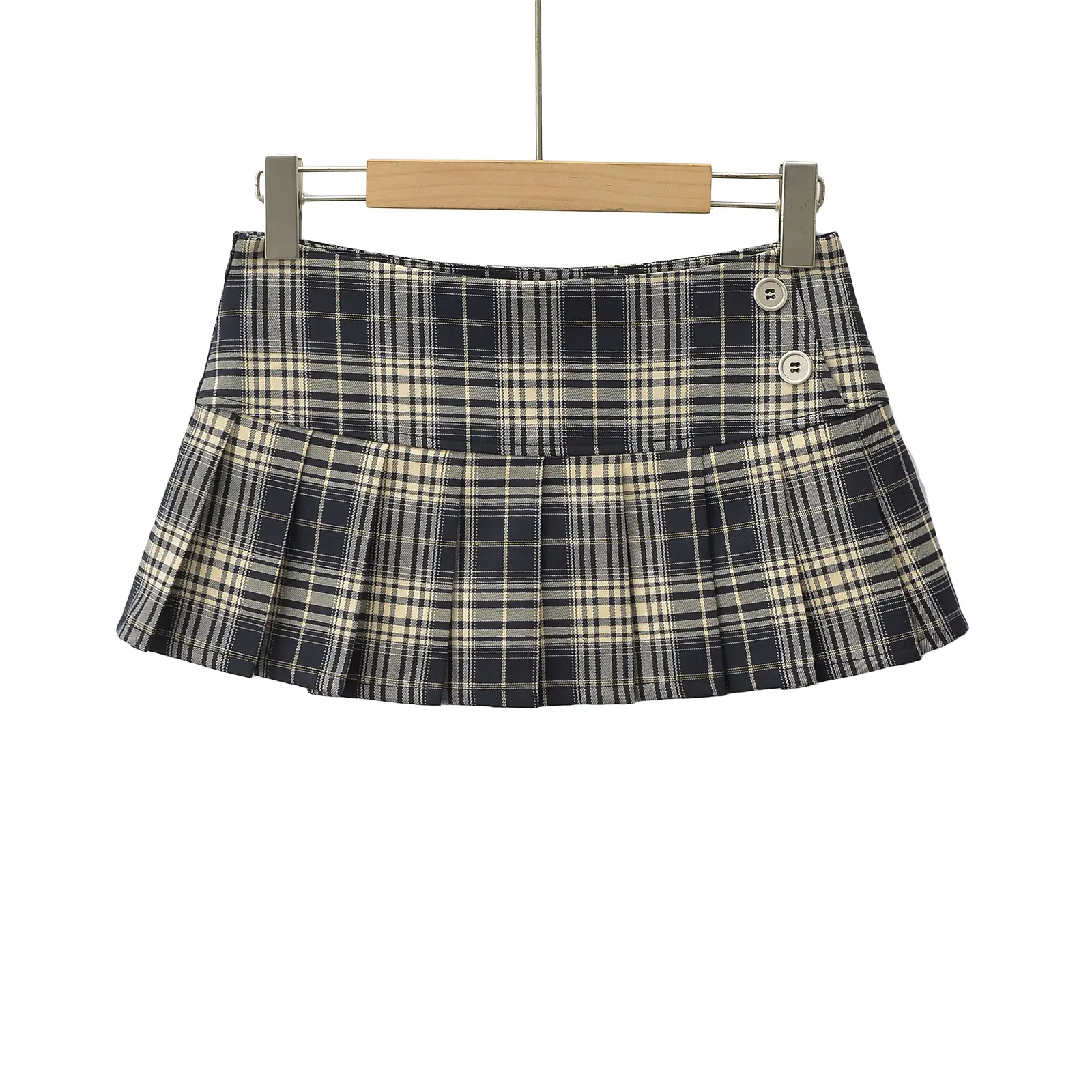 Summer Mini Skirts For Woman Vintage Fashion For Women Short Skirts Pleated Plaid Skirts Preppy Style