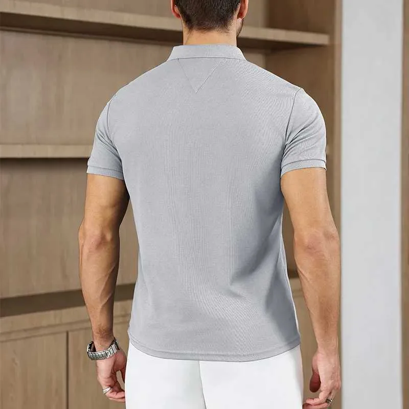 Men Casual Short Sleeved Polo Business Summer Comfortable Paradigm Polos