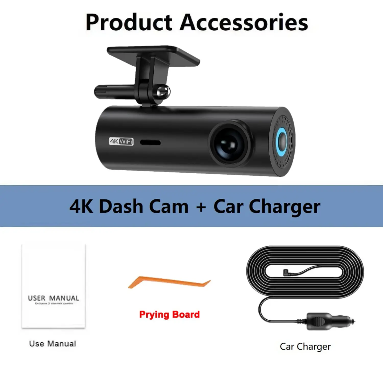3840x2160P Car DVR Dashcam 4K Dash Cam For Cars Drive Video Recorder Front Camera WiFi For Vehicle Supplies 24h Parking Night