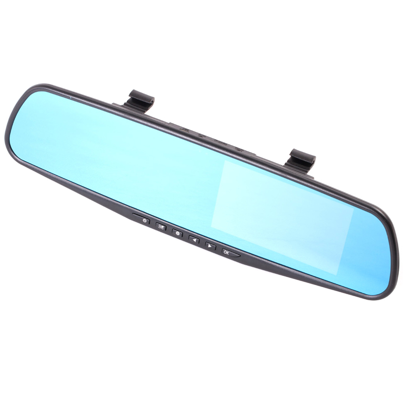 LCD Display Screen Rear View Mirror Dash Cam Camer...