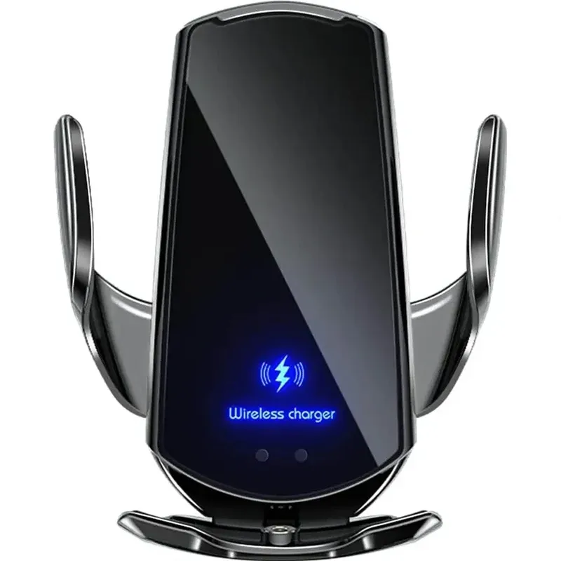 Smart Sensor Car Phone Wireless Charger Fast Charging Auto-Clamping Car Phone Holder