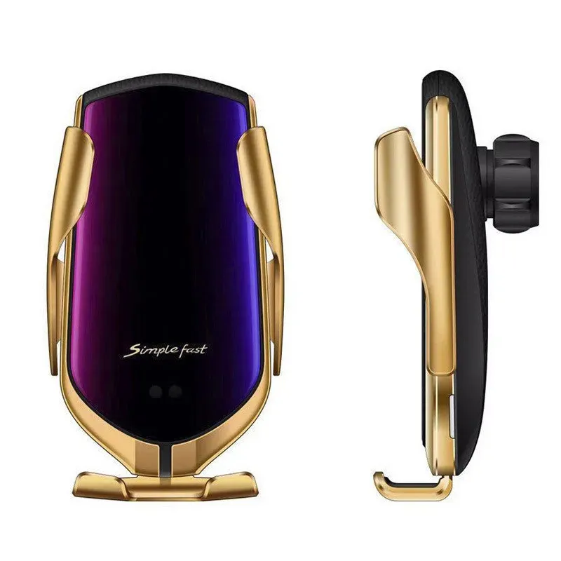 Mobile Phone Car Holders Smart Sensor Automatic Clamping Car Charger Stand Holder Auto Wireless Charging Bracket