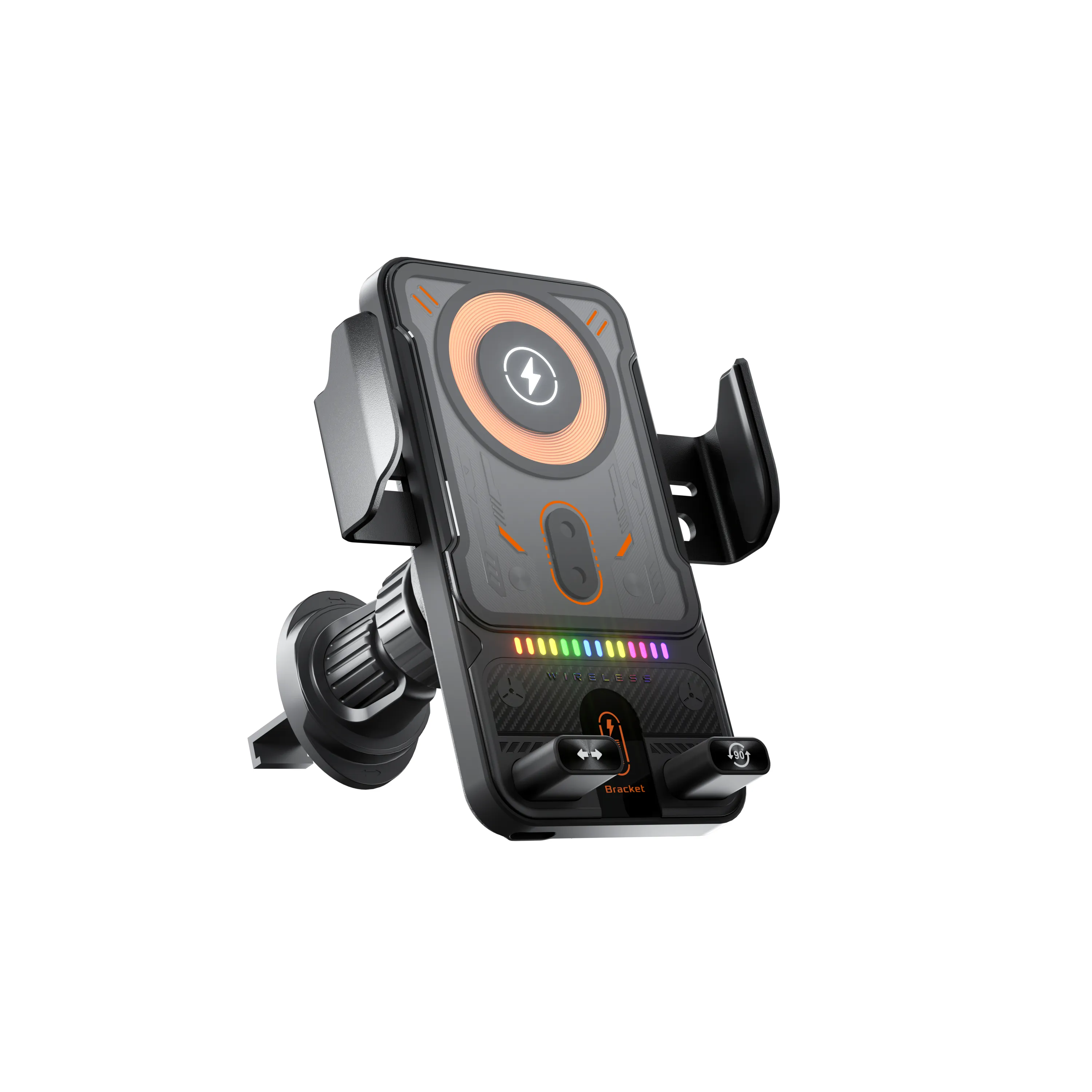 Car Wireless Charger Infrared Automatic Clamping Fast Charging Mount Stand Air Vent Phone Holder