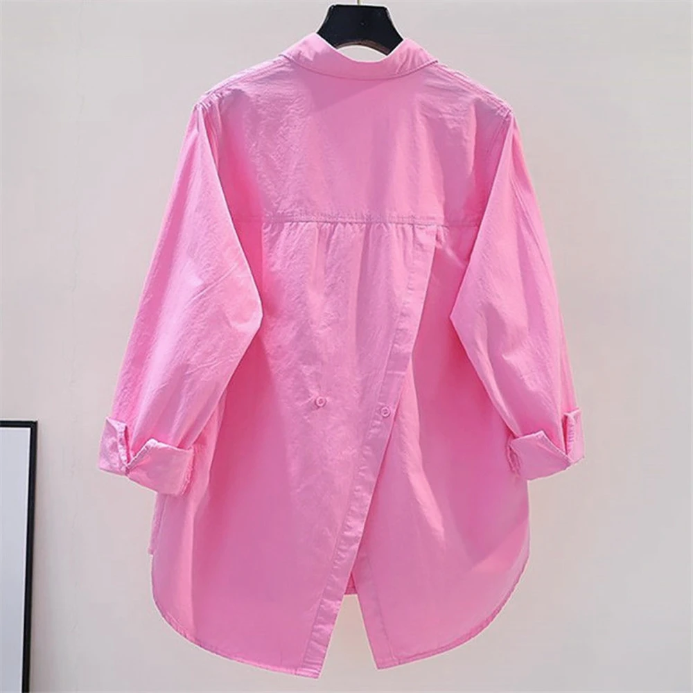 Irregular Back Split Casual Elegant All-Match Loose Shirts