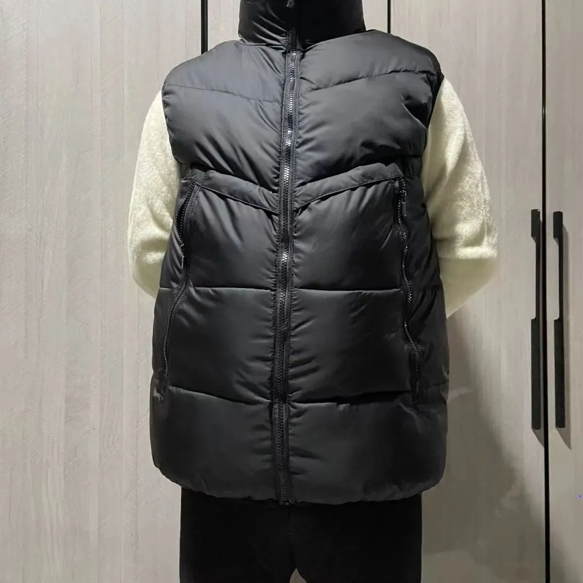 Men's Sports Sleeveless Jackets Vest Warm Gilet Winter Coat Joggers Sport Waistcoat Outdoor Cotton Down Puffer Jacket