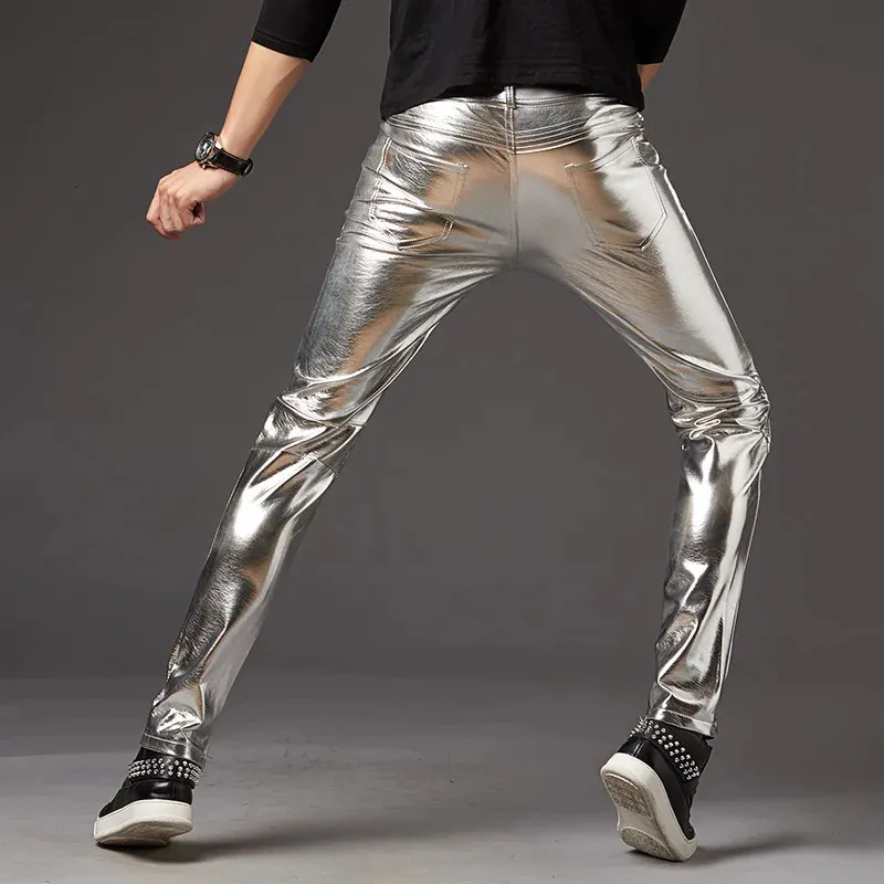 Men's Leather Pants Slim Fit Leather Pants