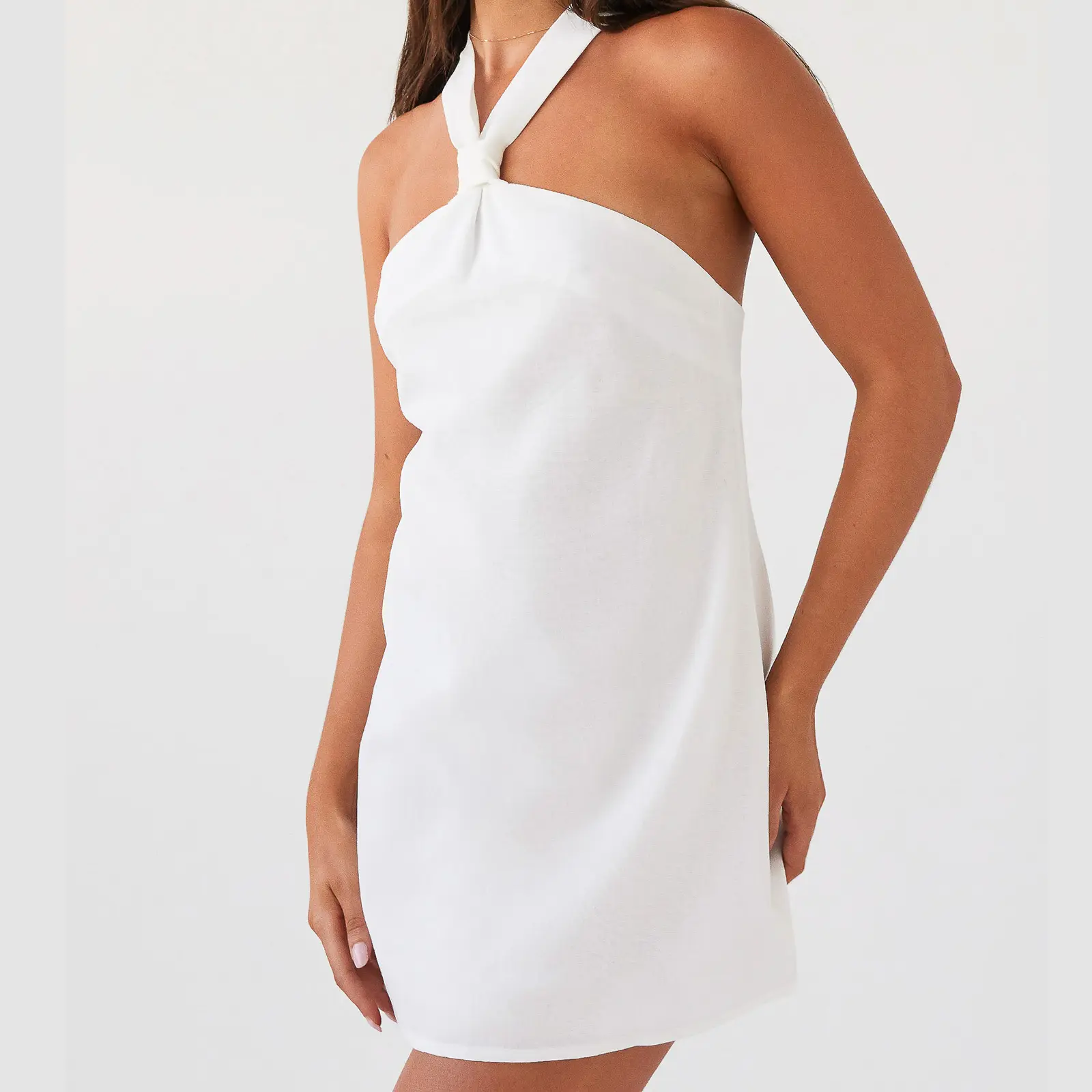 Women’s Sexy Backless Strappy Mini Fitted Sleeveless Dress