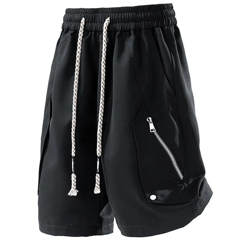Shorts Men Summer Men's Shorts Solid Color Cotton Casual Trousers Five Points
