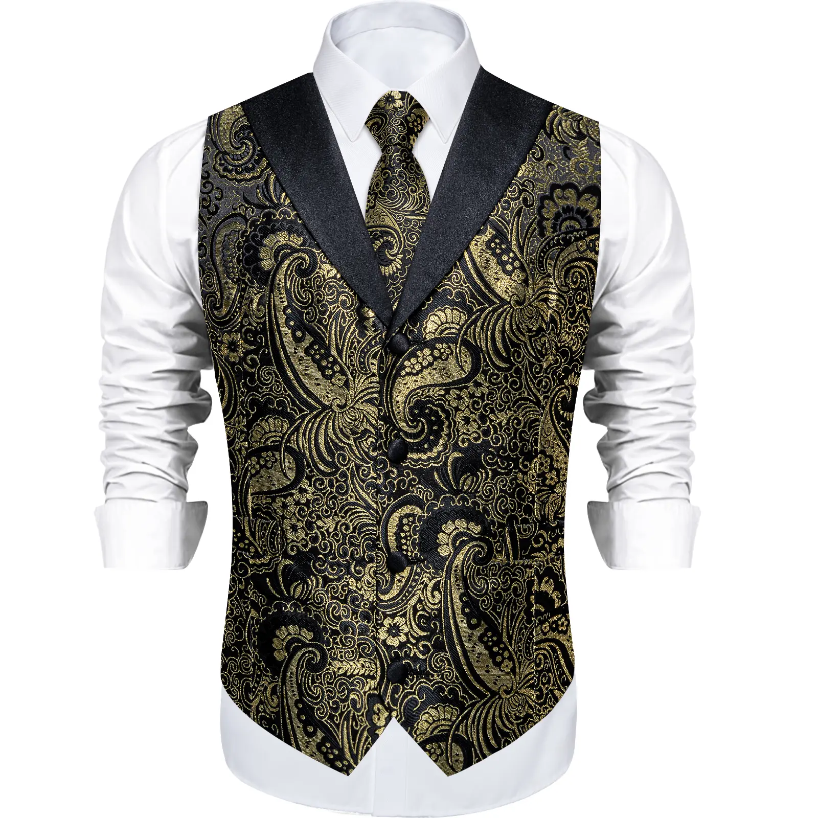 Men's Paisley Silk Suit Vest