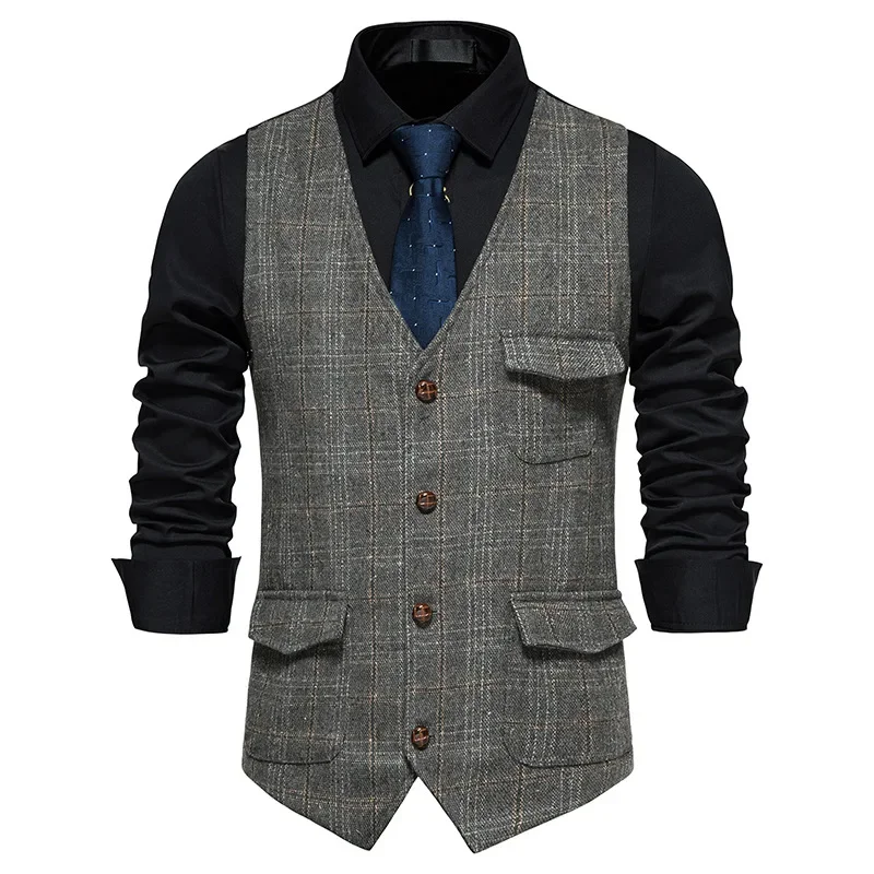 Men's Suit Vest Casual British Style Jacket Youth Slim Fit