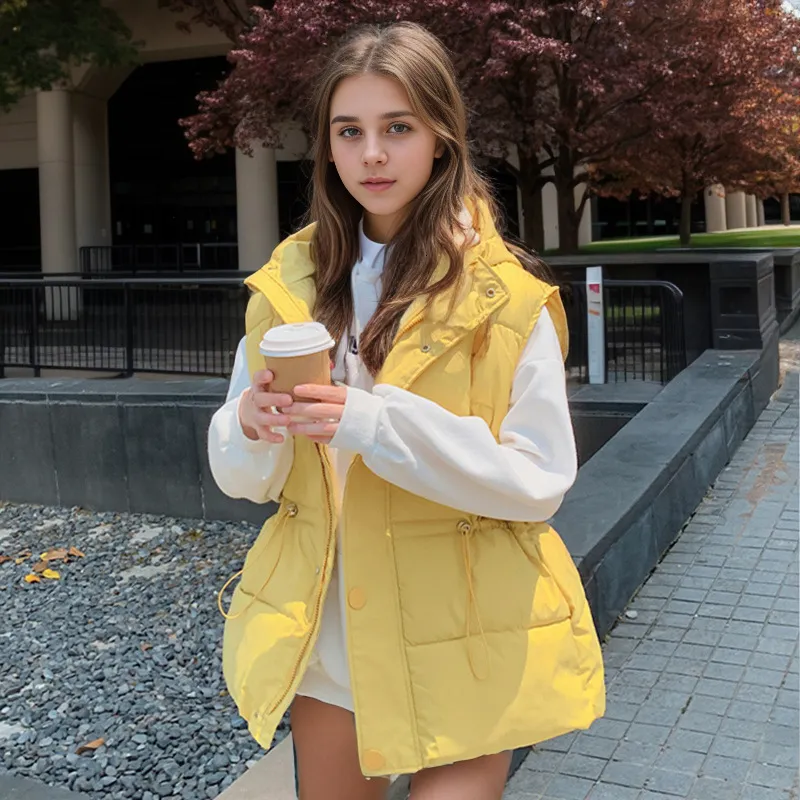 Women's Down Vest Oversized Short Staple Cotton Vest Loose And Multifunctional New Trend