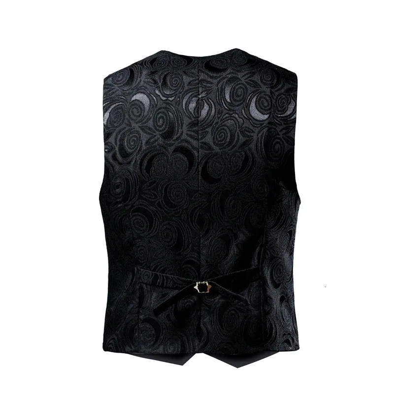 Men’s Business Jacquard Suit Waistcoat Slim Tailored Top