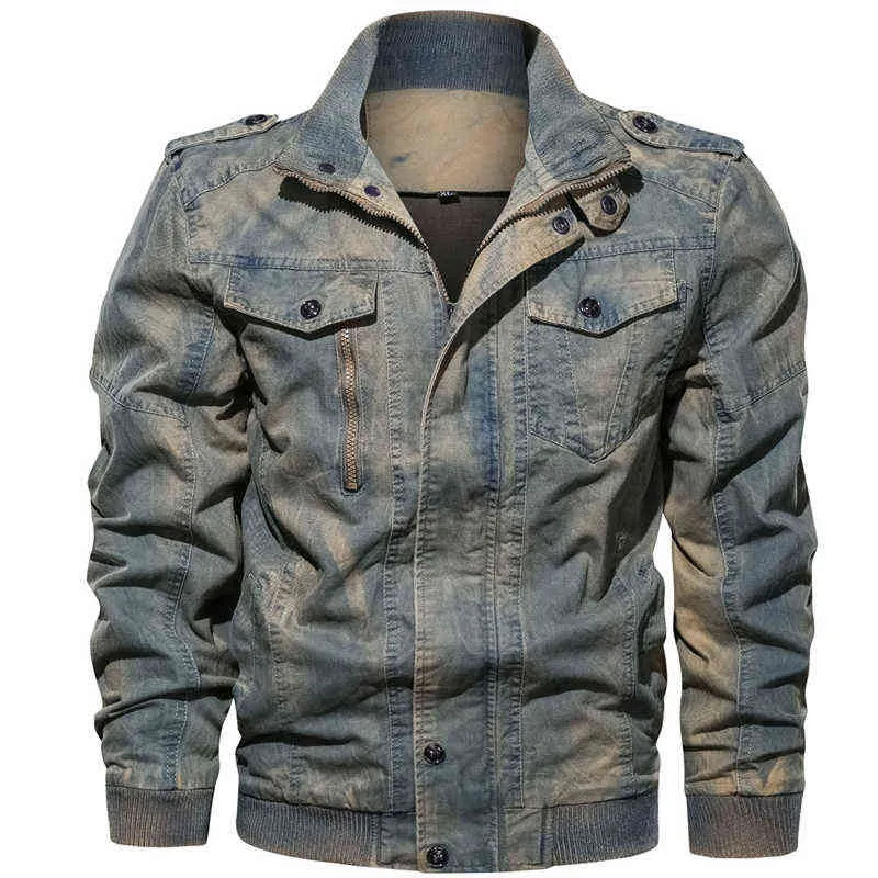 Men Denim Jacket Trendy Fashion Jacket Outwear Cowboy Coats