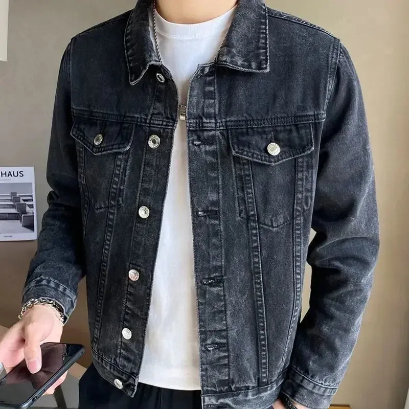 Men’s Denim Coat Menswear Jean Jacket Casual Outerwear For Men