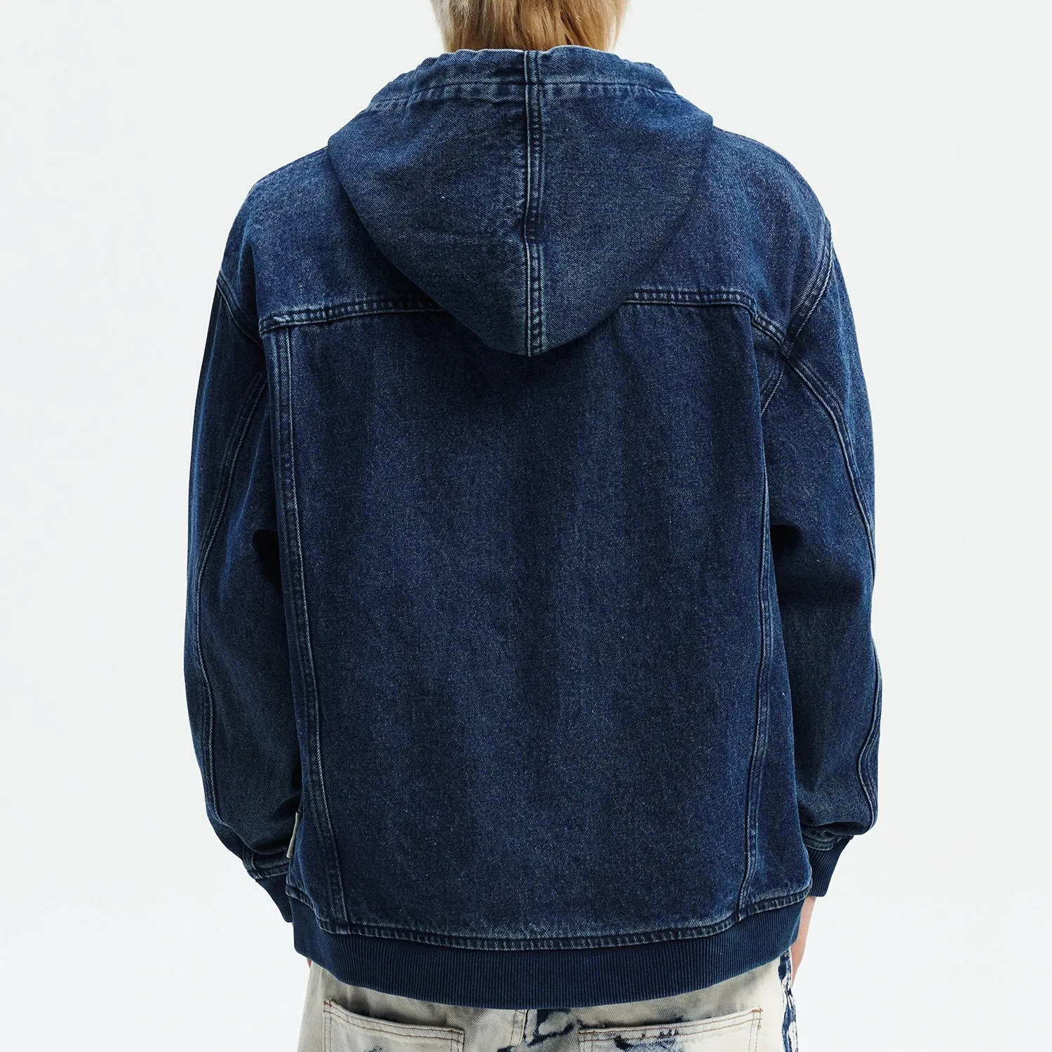 Streetwear Hooded Denim Coat Jacket Men Clothing Casual Zipper Hoodie
