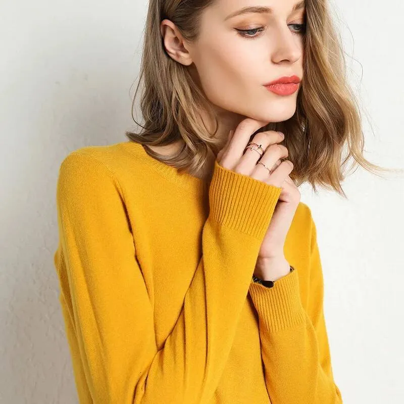 Women’s Long Sleeve Cashmere Knit Sweater Plus Size