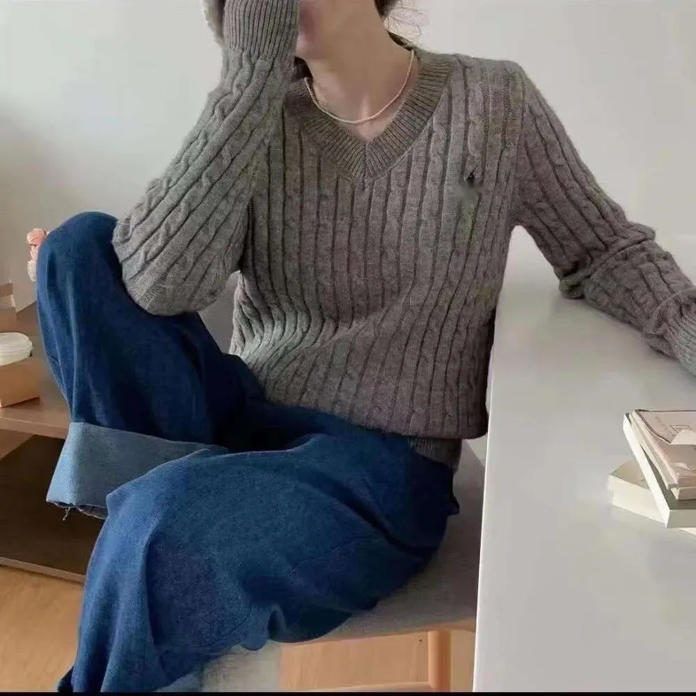 Women’s V-Neck Twist Knit Soft Sweater