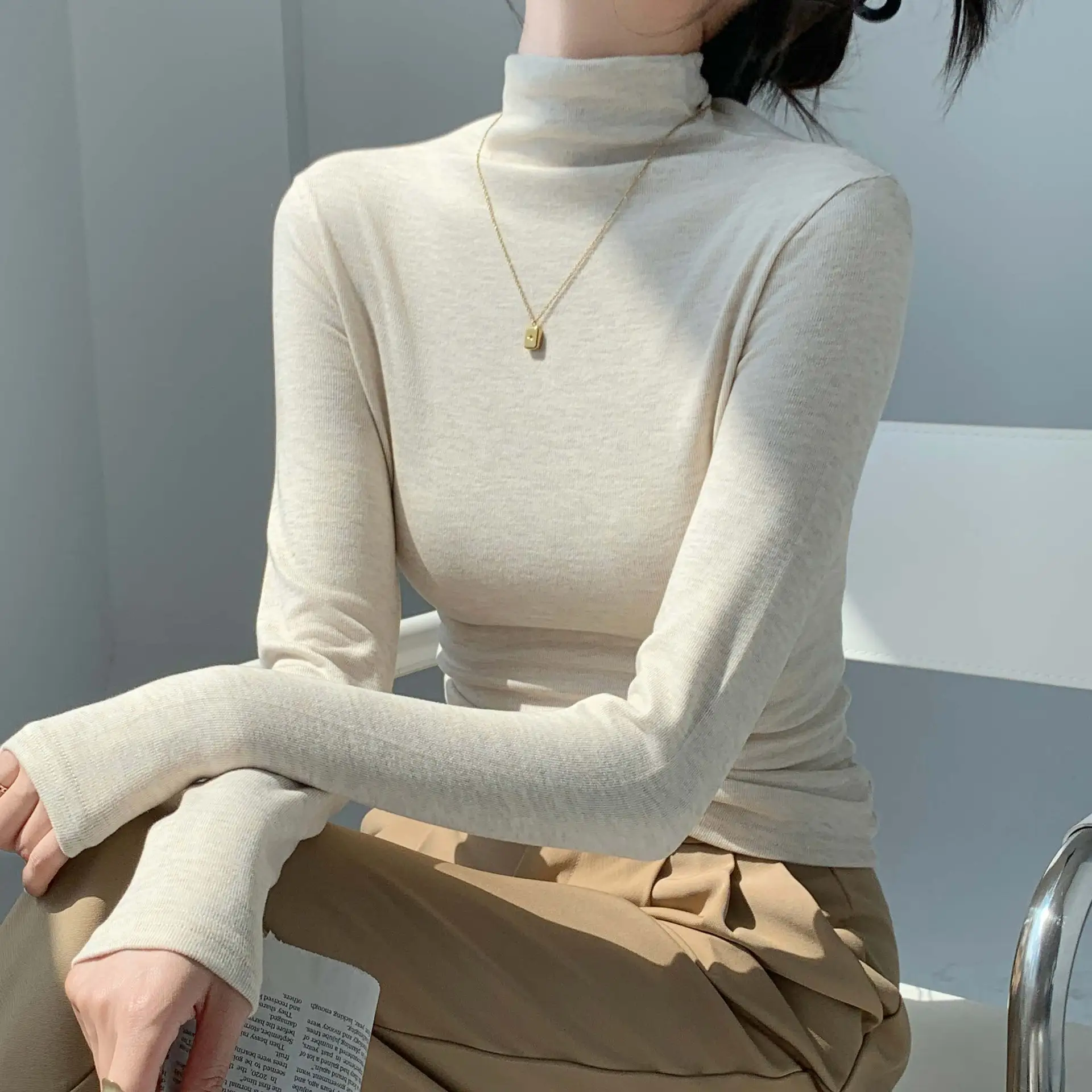 Women’s Slim Stretch Long Sleeve Casual Tee