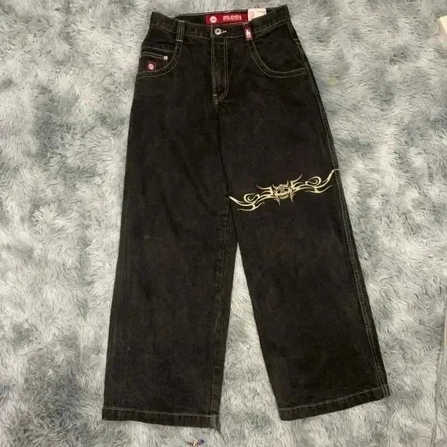 Men Jeans Baggy Fit Denim Trousers High Waisted Men Pants Streetwear Wide Leg For Men