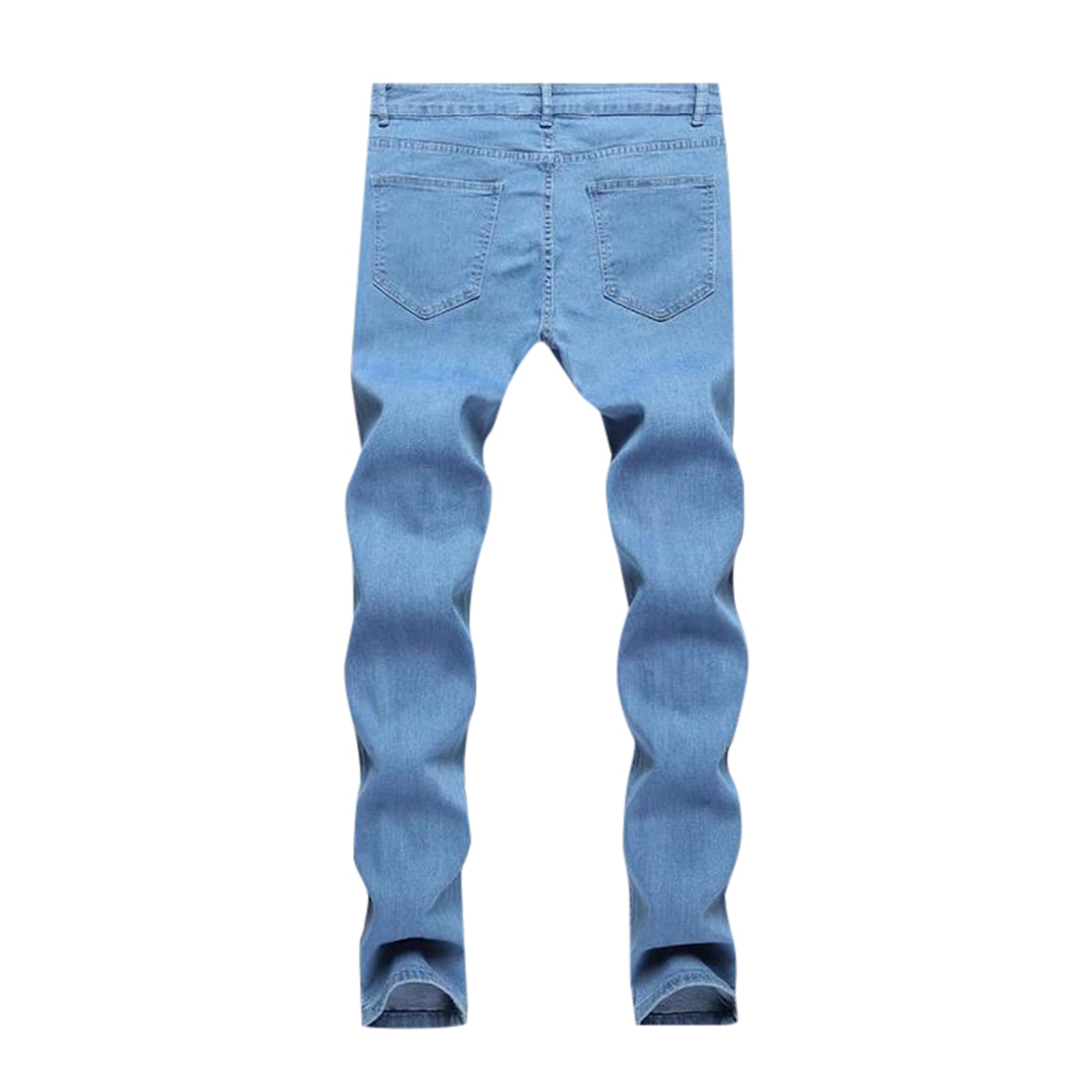 Men Jeans Denim Distressed Jeans Elastic Slim Men's Pants Fashion Street Style Ripped Skinny Jeans