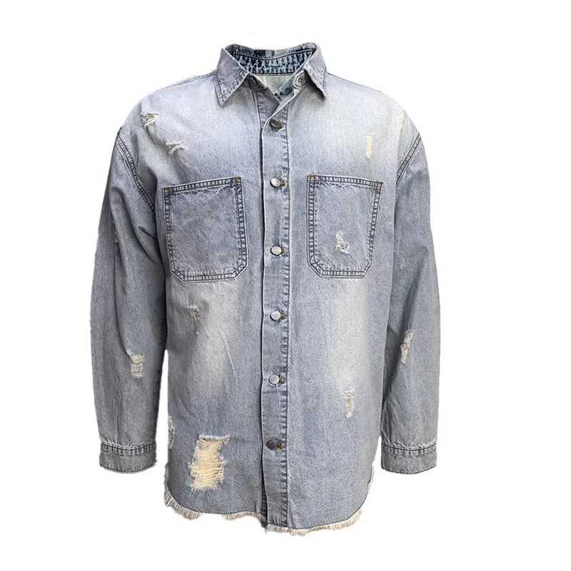 Men's Denim Shirt Classic Fit Casual Wear