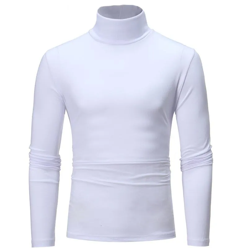 Men's Sweaters Man High Lead Long Sleeve Sweater Knitted Men Warm Turtleneck Collar Slim Pullover Sweaters