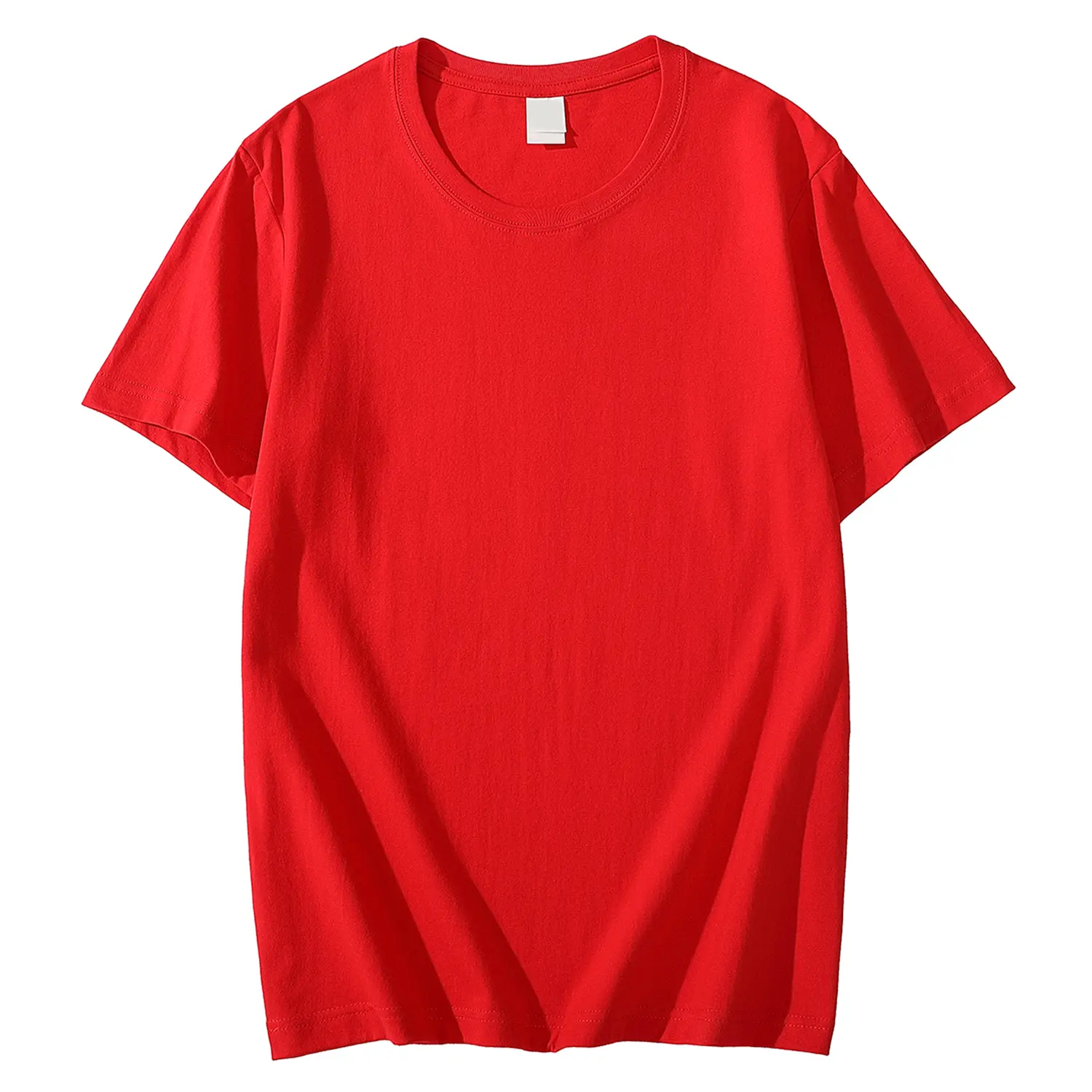 Solid Color T-shirt Short Sleeve Men's Crewneck Loose Top