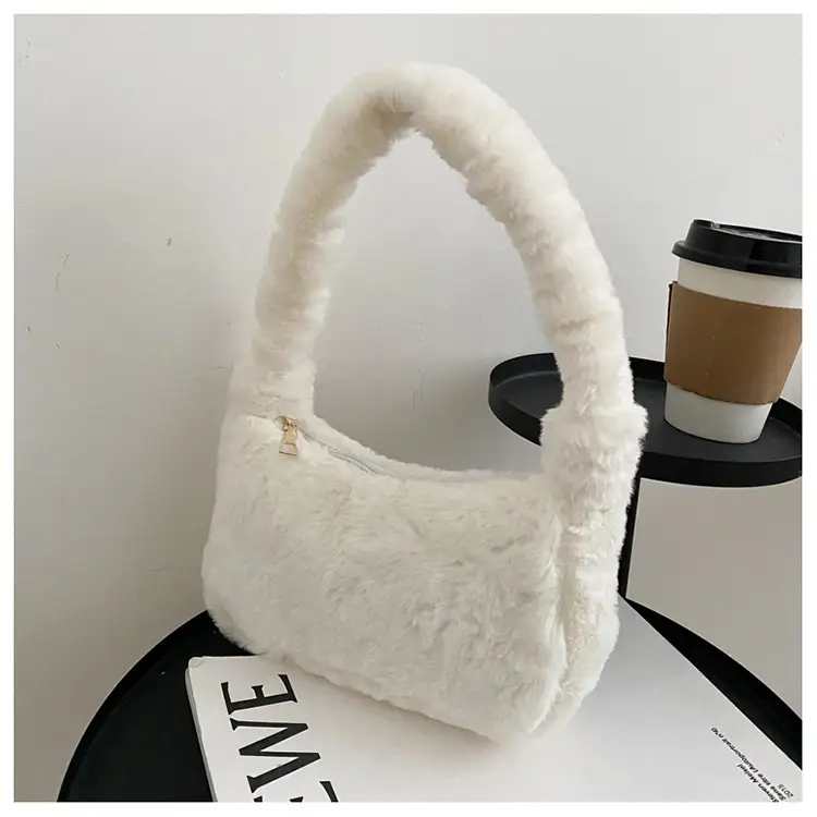 Plush Bags for Femme Cute Fashion Female Party Underarm Bag