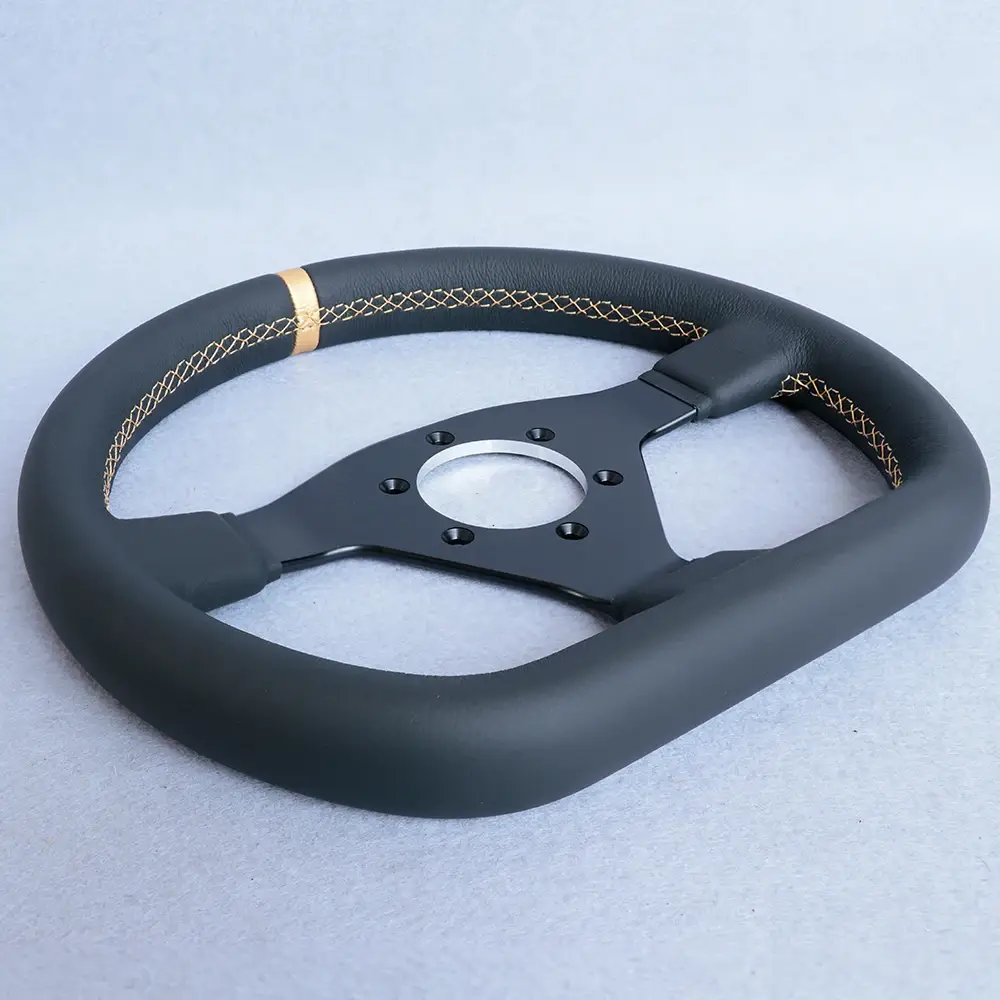 Steering Wheel Universal Flat Wheel D-Shaped Leather Racing Sports Steering Wheel Car Accessories Steering Wheel Universal Flat Wheel D-Shaped Leather Racing Sports Steering Wheel Car Accessories
