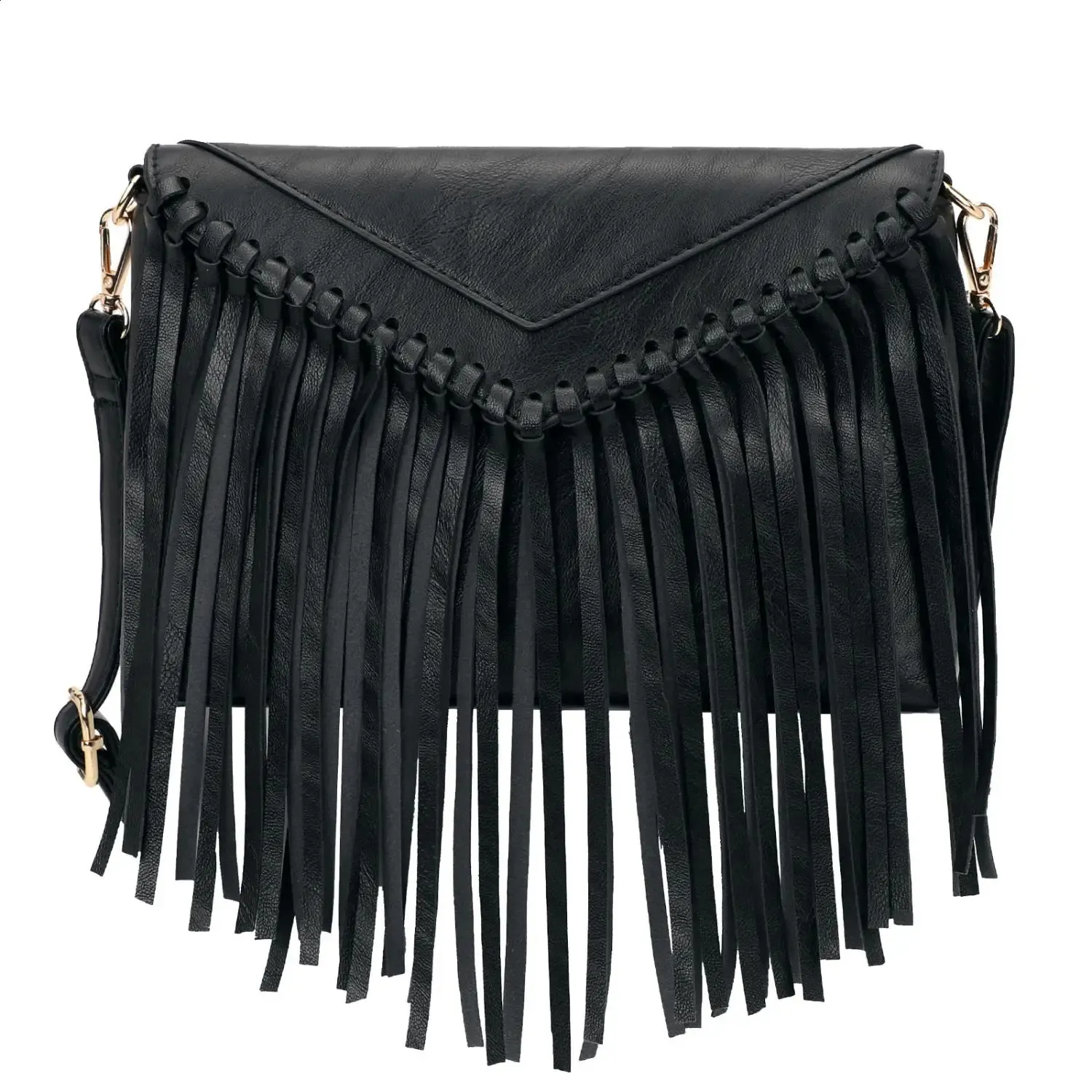 Tassel Crossbody Purse For Women PU Leather Western Hobo Fringe Handbag Shoulder Bag