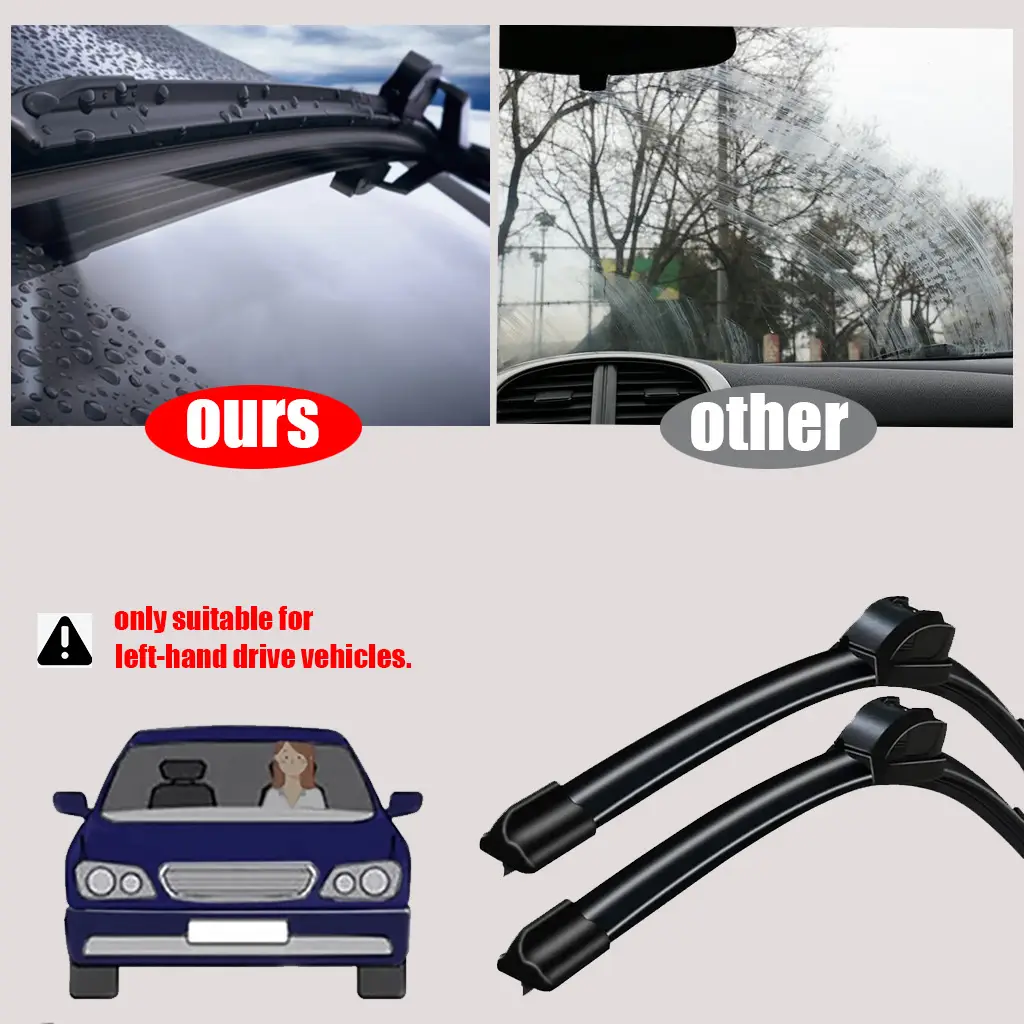 Front Wiper Blades Windscreen Windshield Window Ac...