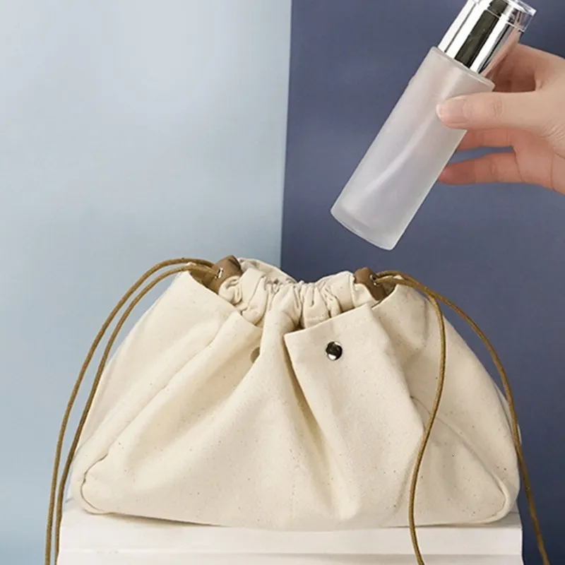 Bags Cases Travel Canvas Makeup Bag Women Multifunction Portable Cosmetic Toiletry Organizer Storage Pocket Large Capacity Drawstring Pouch