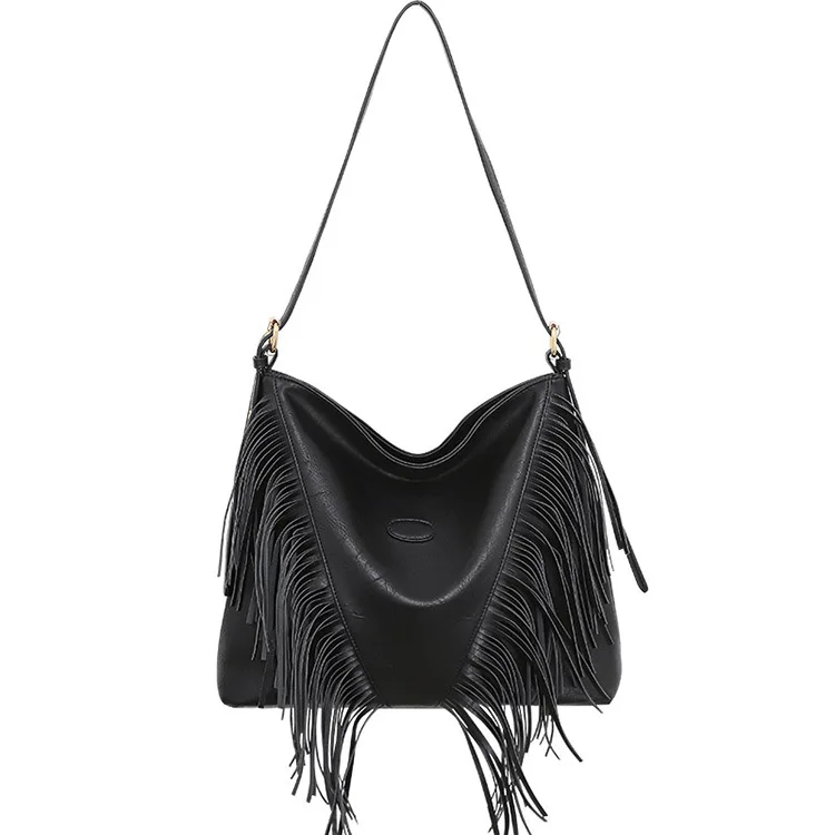 Long Tassels Women Handbag Large Capacity Shoulder Bags For Ladies Hand Bag Soft Pu Casual Bags