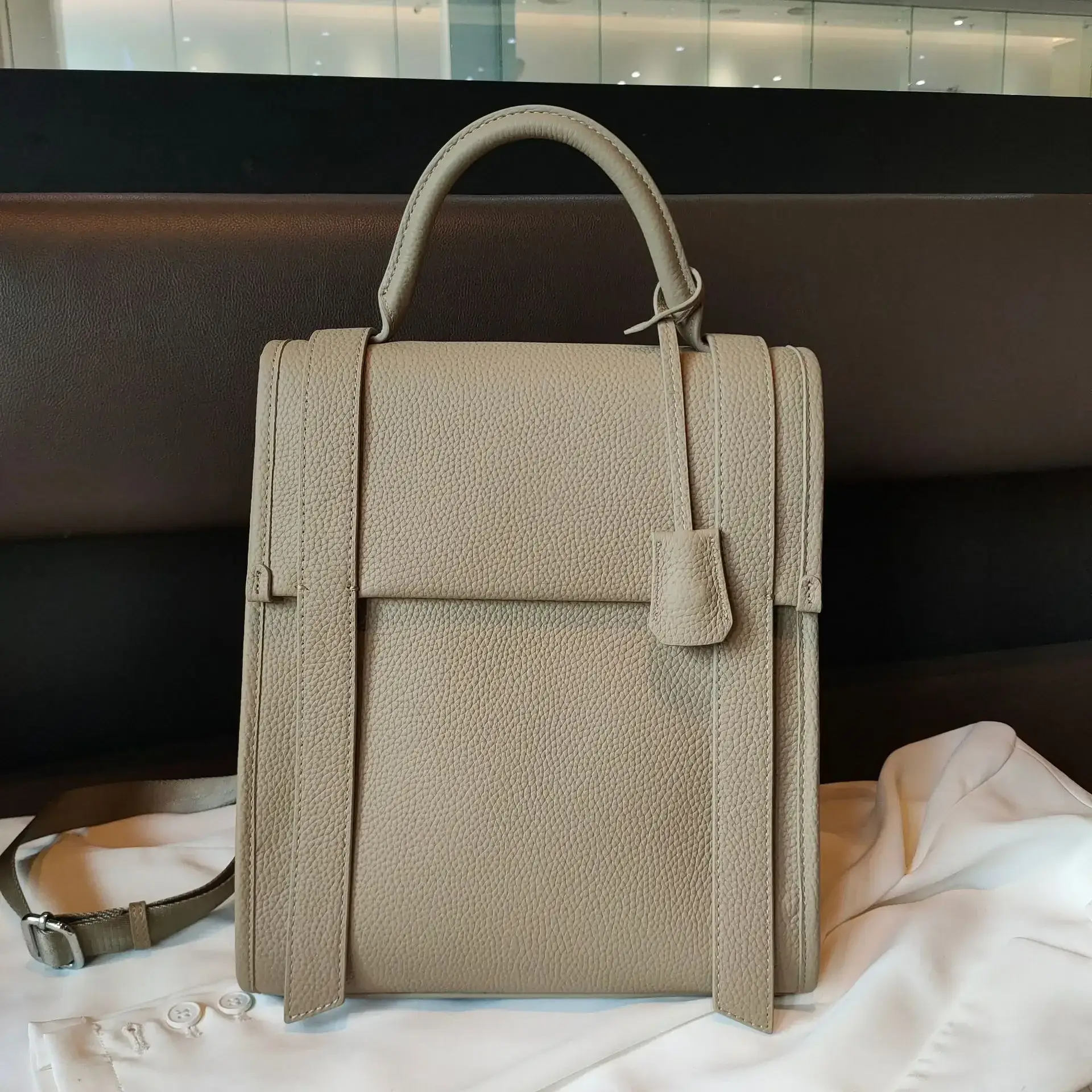 Simple Korean Style Large Capacity Women's Backpack Genuine Leather Women's Backpack