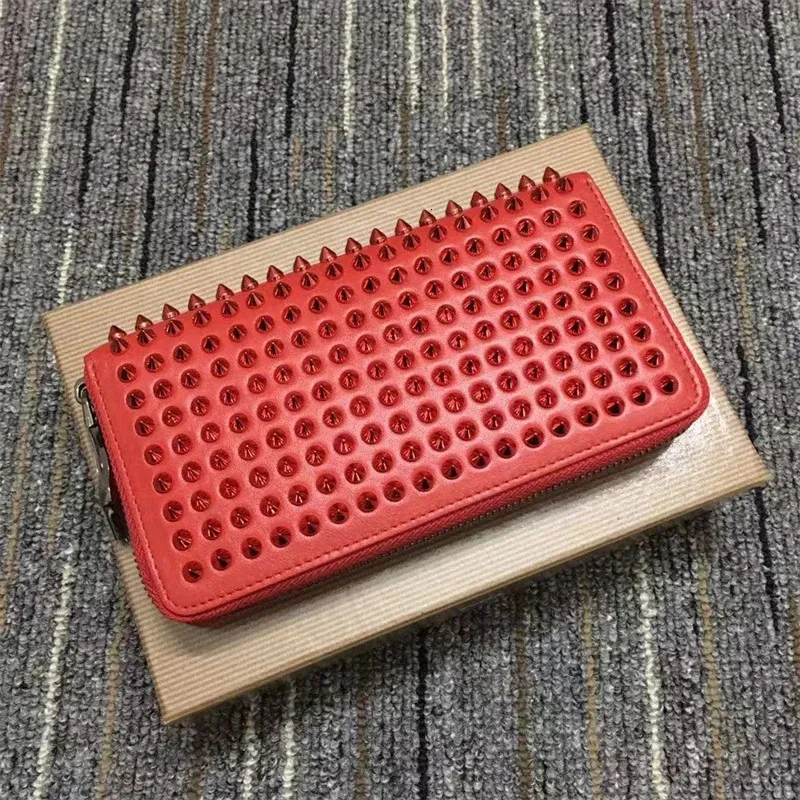 Long Zipper Rivet Wallet High Quality