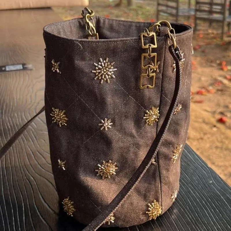 Large Capacity Bucket Bag, Fashionable And Casual Shoulder Bag, Versatile Bag