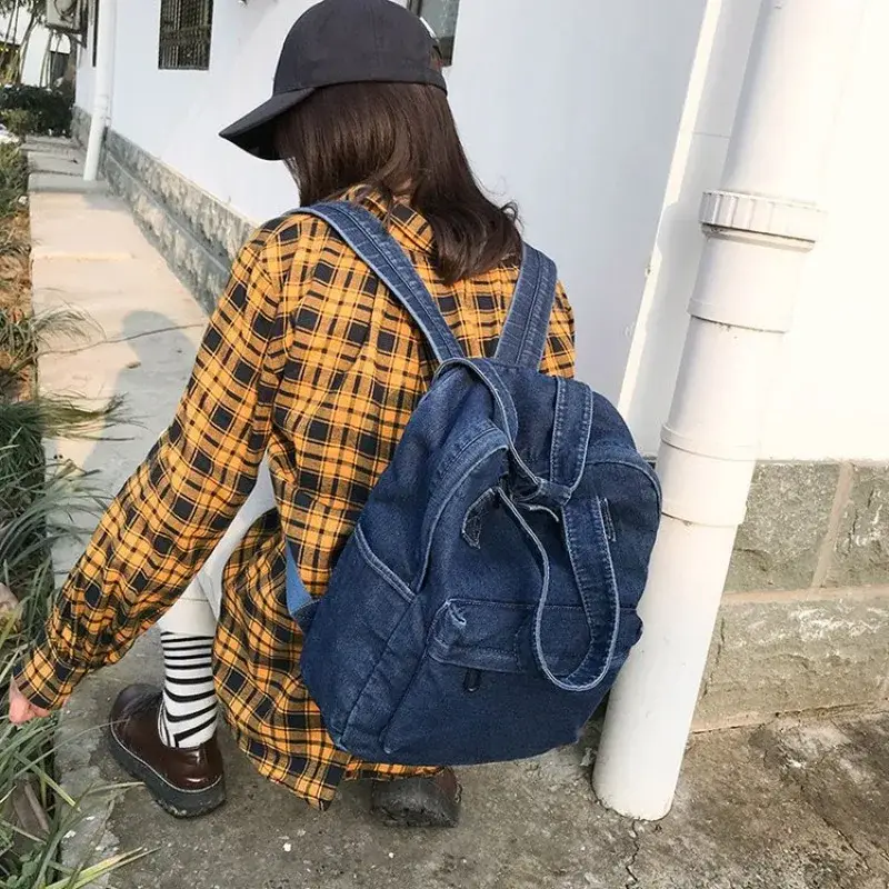 Fashion Denim Casual Backpack for Women