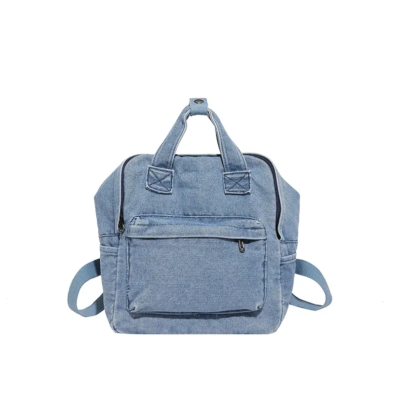 Women’s Casual Denim Backpack Large-Capacity Lightweight And Durable Commuter Backpack