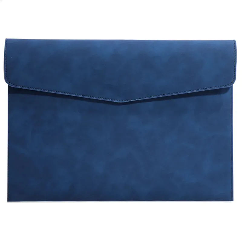 Leather Folder Package Business Document Organizer Simple Briefcase Data Contract Bill File Bag School Office Supplies