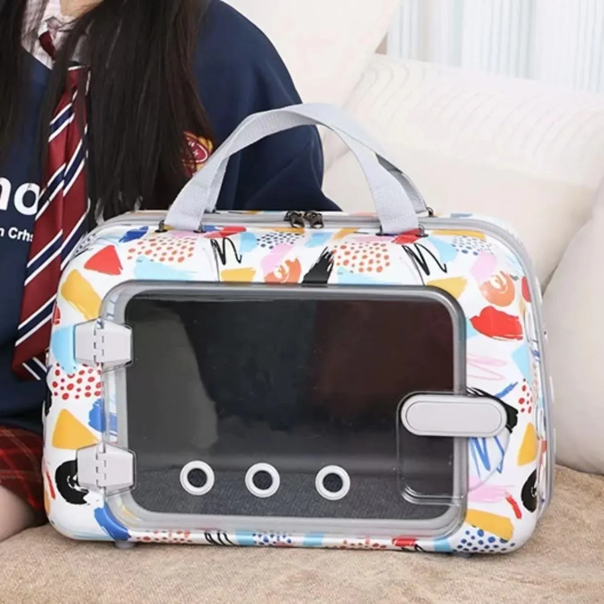 Pet Bag Cat Outdoor Bag Hand-Held Bag Crossbody Single Shoulder Dog Bag Pet Spacecraft Bag