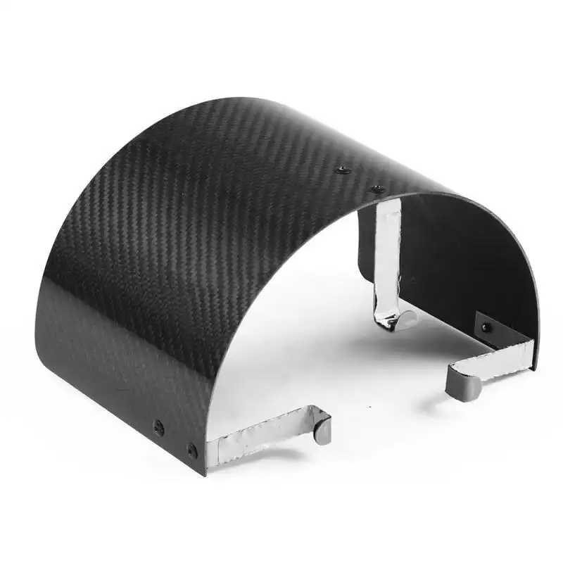 Real Carbon Fiber Universal High Flow Air heat Shield Cover Stainless Steel Intake Component