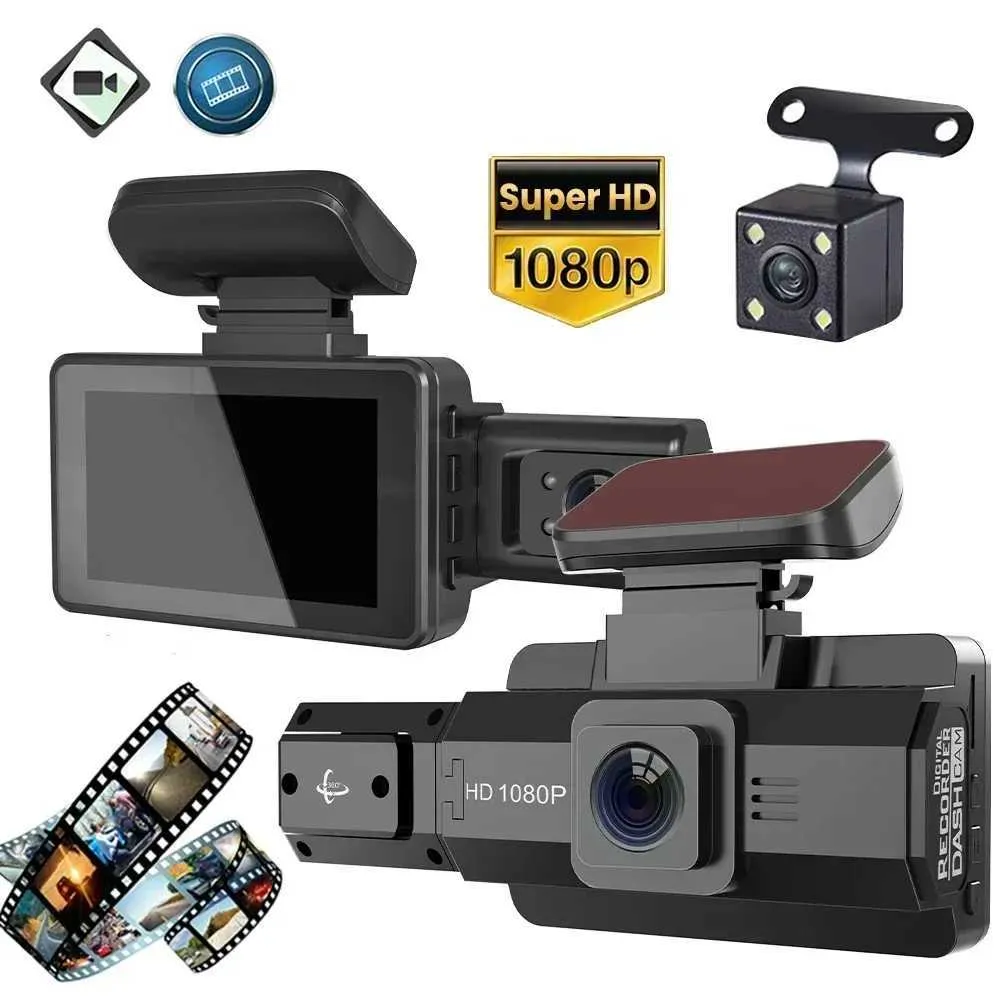 Car DVR 3 Lens Dash Cam DVR Dash 1080P HD Camera Car Driving Recorder Night Vision Cycle Video Drive Recorders Car DVR 3 Lens Dash Cam DVR Dash 1080P HD Camera Car Driving Recorder Night Vision Cycle Video Drive Recorders