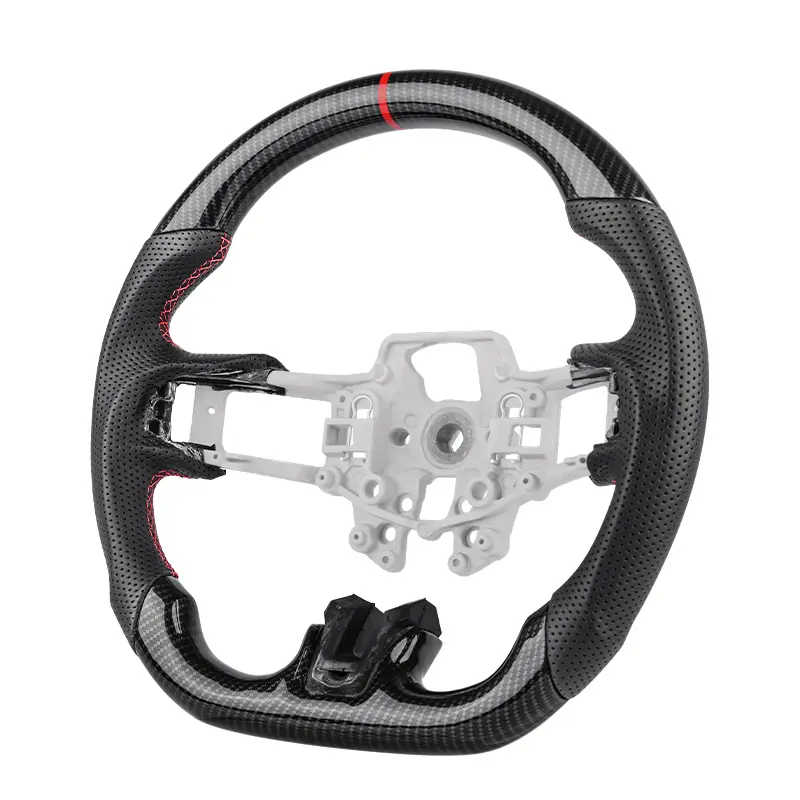 Water-Dipped Carbon Fiber Steering Wheel Perforated Leather Racing Steering Wheel Water-Dipped Carbon Fiber Steering Wheel Perforated Leather Racing Steering Wheel