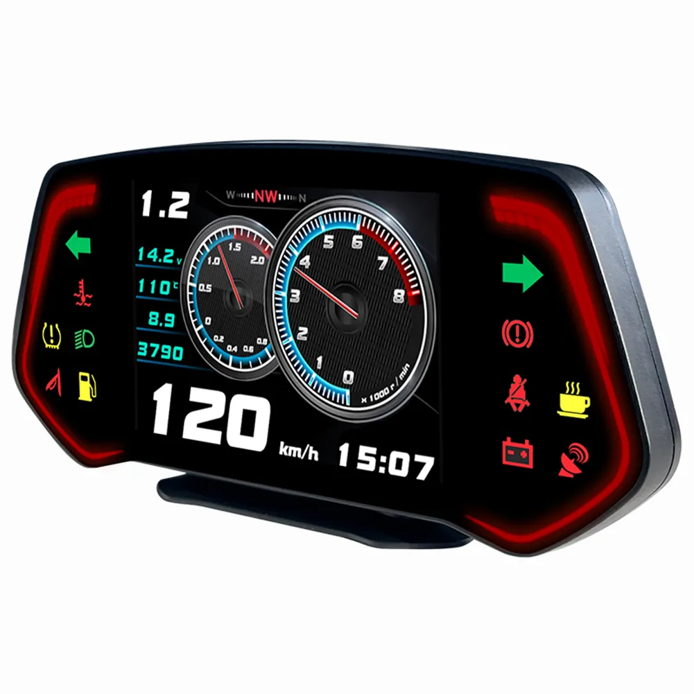 Car HUD OBD2+GPS HUD Gauge Speedometer Turbo RPM A...