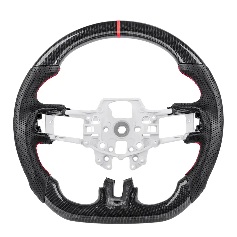 Water-Dipped Carbon Fiber Steering Wheel Perforated Leather Racing Steering Wheel Water-Dipped Carbon Fiber Steering Wheel Perforated Leather Racing Steering Wheel